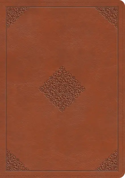 ESV Study Bible (TruTone, English Saddle, Ornament Design)