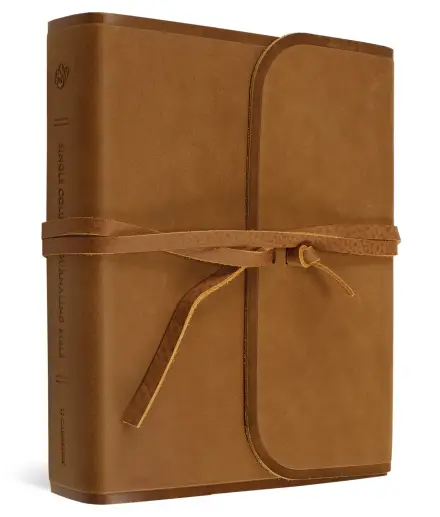 ESV Single Column Journaling Bible (Natural Leather, Brown, Flap with Strap)