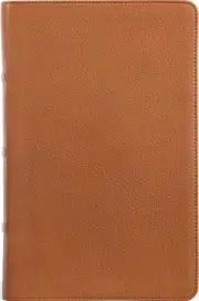 CSB Single-Column Personal Size Bible, Saddle Genuine Leather