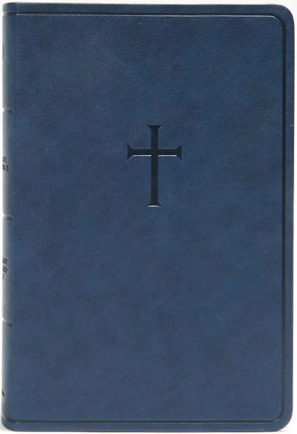 CSB Everyday Study Bible, Navy Cross LeatherTouch