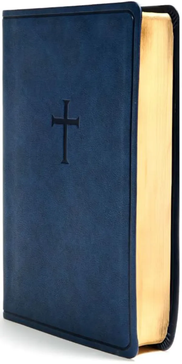 CSB Everyday Study Bible, Navy Cross LeatherTouch