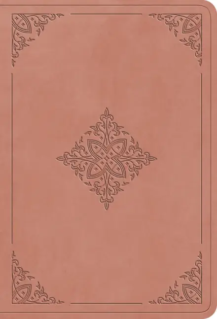 ESV Value Large Print Compact Bible (TruTone, Blush Rose, Fleur-de-lis Design)